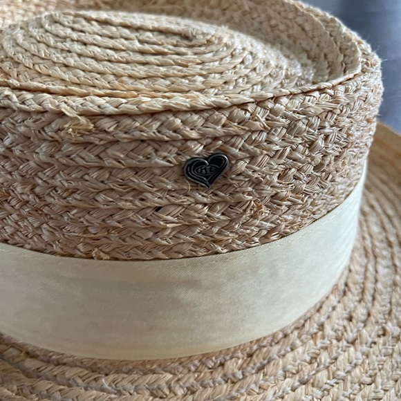 KATE LORD Raffia Gambler Hat with Bow Golf Resort Vacation Beach - Picture 7 of 7